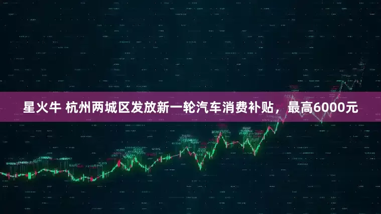 星火牛 杭州两城区发放新一轮汽车消费补贴，最高6000元