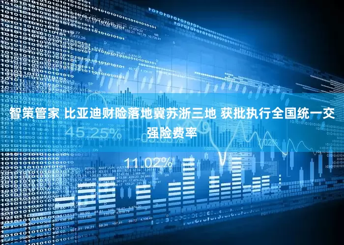 智策管家 比亚迪财险落地冀苏浙三地 获批执行全国统一交强险费率